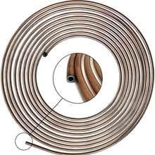Copper Coated Steel Brake Line Tubing Coil and Fitting Kit, 1/4 x 25
