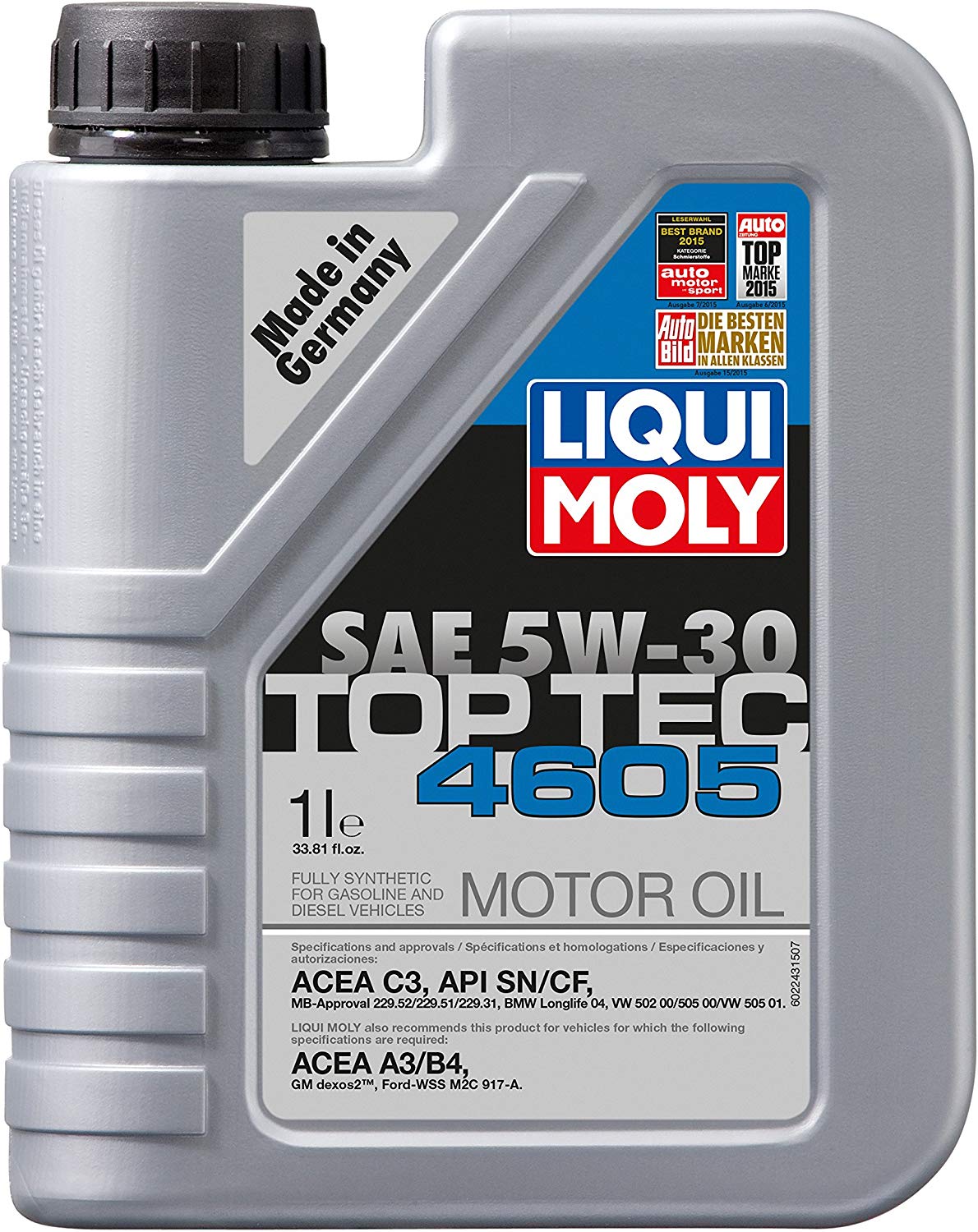 Liqui Moly 2243 5W30 Top Tec 4605 Motor Oil, 1 L