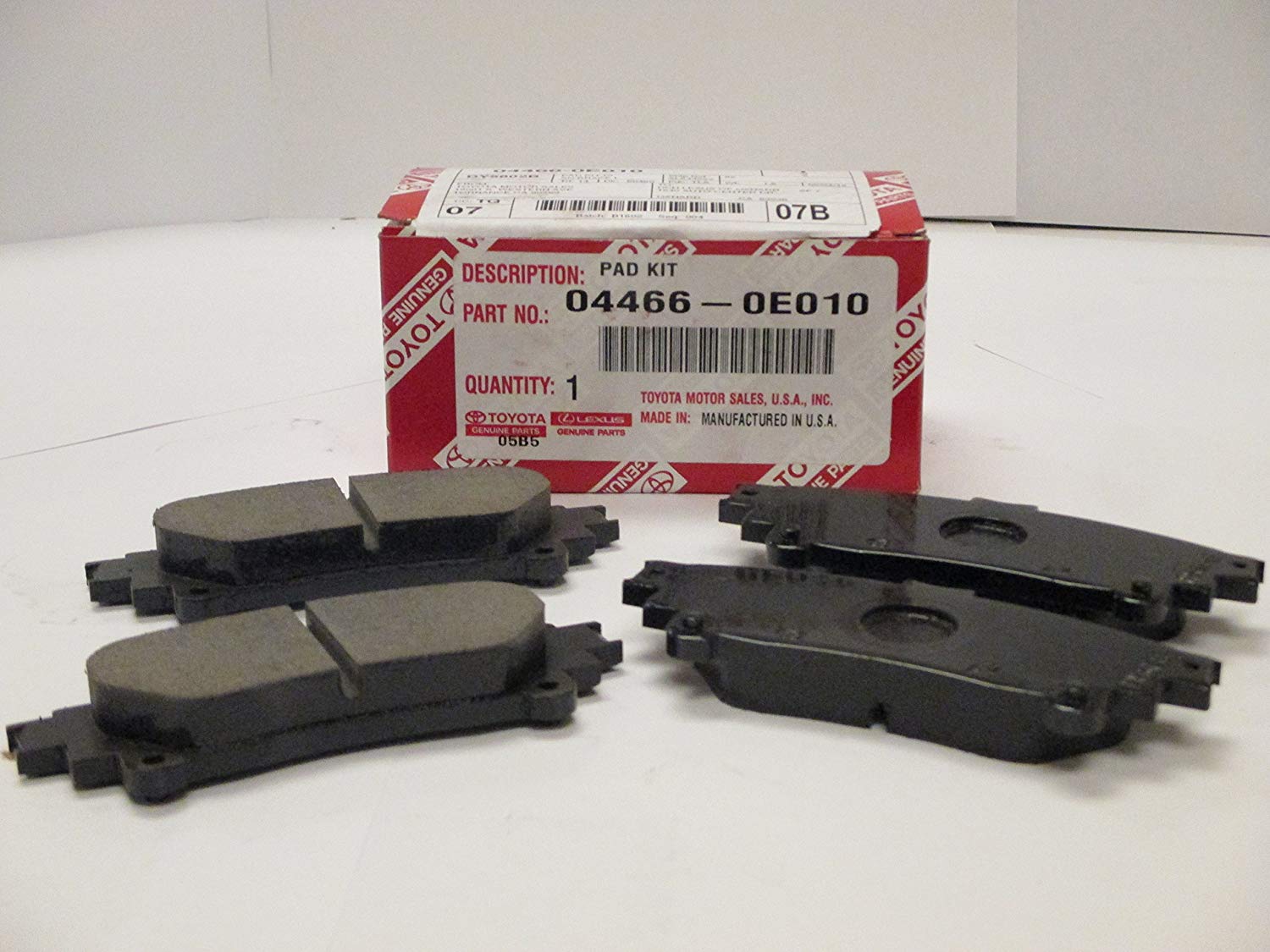 Lexus 04466-0E010, Disc Brake Pad