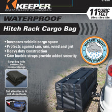 KEEPER 07208 Black Waterproof Hitch Rack Bag (11 Cubic Feet)
