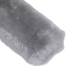 ANDALUS Seat Belt Covers for Adults and Kids, Authentic Sheepskin Merino Wool, Gray