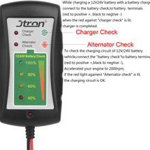 Jtron Mini 12V Automotive Car Battery Tester,LED Digital Alternator Tester Analyzer Auto System Analyzer,6 LED Diagnostic Tool Auto Battery Tester for Car