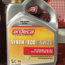 Ardeca Syn-Tec ECO 5w-20 Advanced Fully Synthetic Motor Oil 5Liter for Asian & American Cars Made in BELGIUM