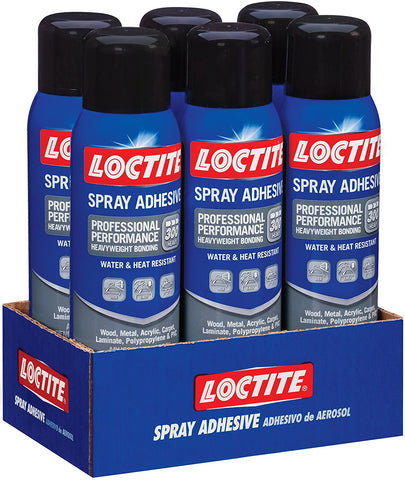 Loctite 2267077-6 Professional Performance 300 Spray Adhesive (6 Pack), Translucent