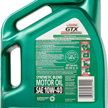 Castrol 03111 GTX High Mileage 10W-40 Synthetic Blend Motor Oil, 5 Quart, 3 Pack