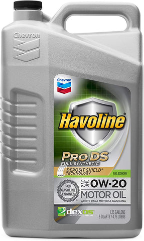 Havoline PRO DS Full Synthetic 0W20 Oil, 5 quart