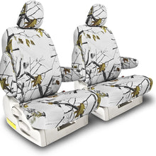 Front Seats: ShearComfort Custom Realtree Camo Seat Covers for Toyota Corolla (2020-2020) in AP Snow Sport for Sport Buckets w/Adjustable Headrests (Hatchback Only)