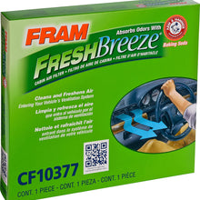 Fram Fresh Breeze - Filtro de aire para cabina Arm & Hammer Baking Soda, CF10374 para vehículos Dodge/Toyota
