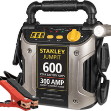 STANLEY J309 JUMPiT Portable Power Station Jump Starter: 600 Peak/300 Instant Amps, 3.1A USB Ports, Battery Clamps