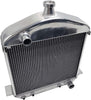 JSD G181A Aluminum Racing Radiator fits 1917-1927 Ford T Bucket 2 Row Single Pass