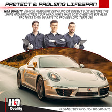 H&A QUALITY Headlight Restoration Kit, Car Headlights Lens Detailing Cleaning Wipes with UV Protectant Clear Top Coat, Headlights Polishing Wipe to Remove Haze and Shine Dull Headlights