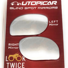 Blind Spot Mirrors. Unique design Car Door mirrors/Mirror for blind side engineered by Utopicar for larger image and traffic safety. Awesome rear view! [frameless design] (2 pack)