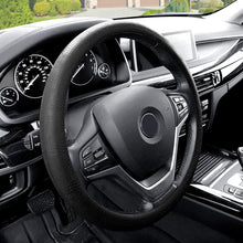 FH Group FH3001BLACK Black Steering Wheel Cover (Silicone Snake Pattern Massaging grip in Color-Fit Most Car Truck Suv or Van)
