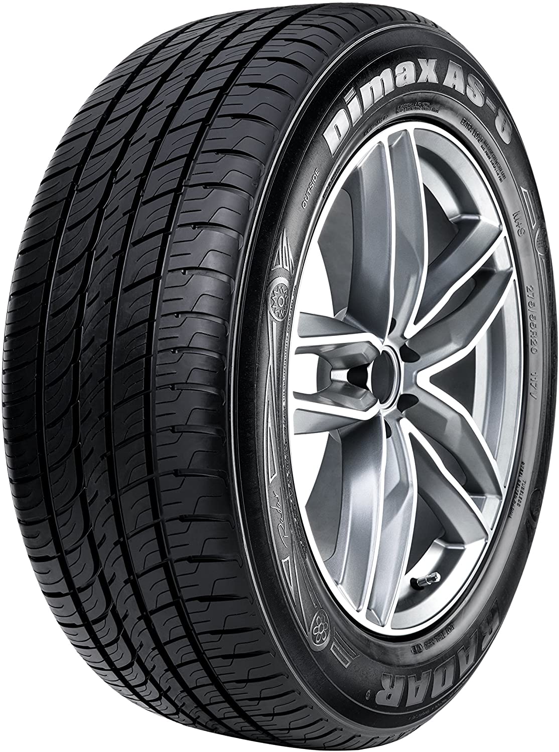 Radar Tires Dimax AS-8 All-Season Radial Tire - 225/55R19 103V, (Model: DSC0033)