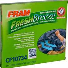 FRAM Fresh Breeze Cabin Air Filter Replacement for Car Passenger Compartment w/ Arm and Hammer Baking Soda, Easy Install, CF11182 for Select Acura and Honda Vehicles