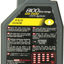 Motul 102793-12 8100 Eco-Nergy 0W-30 Oil, (Case of 12)