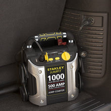 STANLEY J5C09 JUMPiT Portable Power Station Jump Starter: 1000 Peak/500 Instant Amps, 120 PSI Air Compressor, USB Port, Battery Clamps