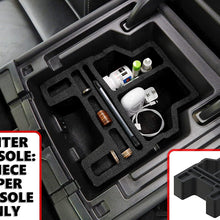 Red Hound Auto Center Console Organizer 1 Piece Upper Armrest Only Insert Compatible with Chevy Chevrolet GMC Silverado Sierra 1500 2500 2015 2016 2017 2018 Black Made in USA Fold Down Console Only