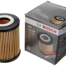 Bosch 3547 Premium FILTECH Oil Filter for Select BMW 320i, 323Ci, 323is, 330i, 330xi, 525i, 528i, 530i, X3, X5, Z3, Z4 Ford GT