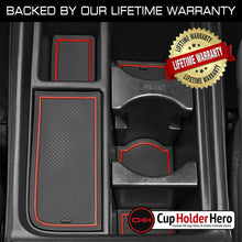 CupHolderHero for Honda CR-V CRV 2015-2016 Custom Liner Accessories – Premium Cup Holder, Center Console, and Door Pocket Inserts 17-pc Set (Red Trim)