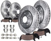 Detroit Axle - Complete FRONT & REAR DRILLED & SLOTTED Brake Kit Rotors & Ceramic Brake Kit Pads w/Hardware fits 2007 2008 2009 2010 2011 2012 Nissan Altima - 2013 COUPE