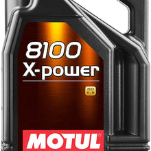 Motul 106144 8100 10W60 X-Power Synthetic Engine Oil 5-Liter, 169.05 Fluid_Ounces
