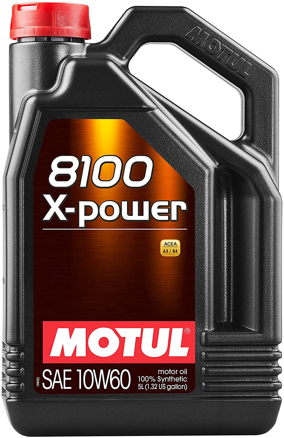 Motul 106144 8100 10W60 X-Power Synthetic Engine Oil 5-Liter, 169.05 Fluid_Ounces