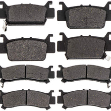 NICHE Brake Pad Kit For Honda Pioneer 1000 1000-5 06451-HL4-A01 06452-HL4-A01 Complete Semi-Metallic