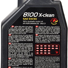 Motul (2785) 8100 X-Clean 5W-30 Synthetic Engine Oil, 1 Liter