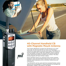 Uniden PRO401HH Professional Series 40 Channel Handheld CB Radio, 4 Watts Power with Hi/Low Power Switch, Auto noise cancellation, Belt Clip And Strap Included, 2.75in. x 4.33in. x 8.66in.