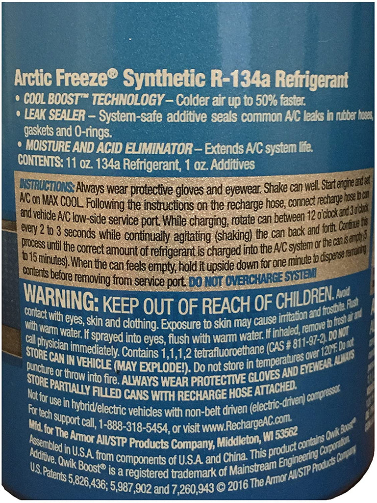 Interdynamics (AF-3) Arctic R-134a Ultra Synthetic Freeze Refrigerant ...