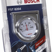 Actron SP0F000058 Bosch Style Line 2" Ammeter Gauge (White Dial Face, Chrome Bezel)