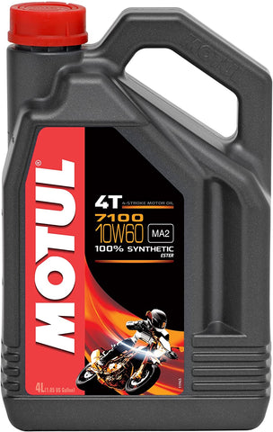 Motul 7100 4T Synthetic Ester Motor Oil - 10W60-4L. 102191