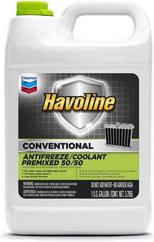 HAVOLINE 226821486 Conventional Prediluted 50/50 Antifreeze/Coolant-1 Gallon, (Pack of 6), 1. gallons, 6 Pack