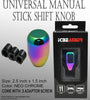 ICBEAMER 1 pc Neo Chrome Mini Racing Drift Shape Bar Stick Shift Knob Fit All Manual Transmission Vehicle