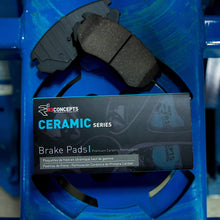 Front R1 Concepts Ceramic Series Brake Pad With Rubber Steel Rubber Shims