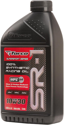 Torco A161033C SR-1 10w30 Synthetic Racing Oil Bottle - 1 Liter Bottle, (Case of 12)