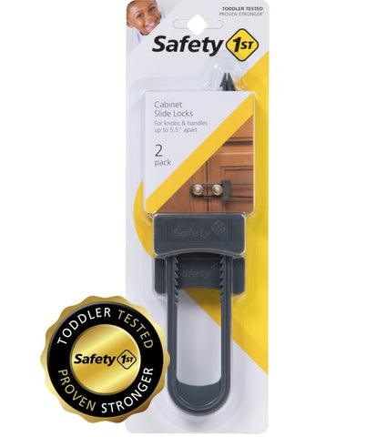 Safety 1st Cabinet Slide Lock for Childproofing, 2 pack