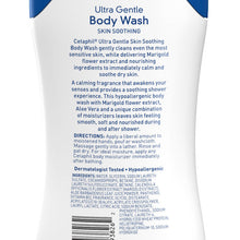 Cetaphil Ultra Gentle Soothing Body Wash, Sensitive Skin, All Skin Types, Dry Skin, Marigold Extract, Hypoallergenic, Dermatologist Tested, 16.9oz