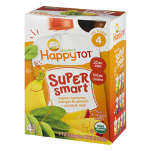 Happy Tot Organics Super Smart Fruit & Veggie Blend Stage 4 Tots & Tykes, 4 oz, 4 Count