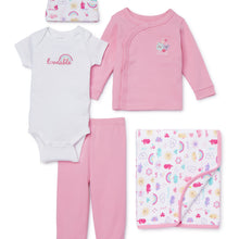 Garanimals Newborn Baby Girl Clothes Baby Shower Gift Set, 5-Piece