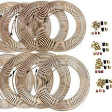 25 Feet of 3/16 Inch (4.75 mm) Copper Nickel Brake Line (.028" Wall Thickness) with Fittings