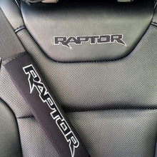 OZ-USA Set of 2 Raptor Logo for Ford F-150 Black Neoprene Automotive Seat Belt Covers Safety Shoulder Pad Travel Bag Straps