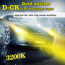 Alla Lighting D-CR F2 Newest Version 9000 Lumens Extremely Super Bright 3200K Gold Yellow High Power SUPER Mini H11 H8 H9 LED Headlight Bulb All-in-One Conversion Kits Headlamps Bulbs