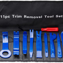 ALLDREI 12 Pcs Auto Trim Removal Tool Kit | Auto Door Panel Removal/Premium Car Trim Upholstery/Pry Tool | Strong Plastic/Leaves No Scratches | Blue/Handy Storage Wallet