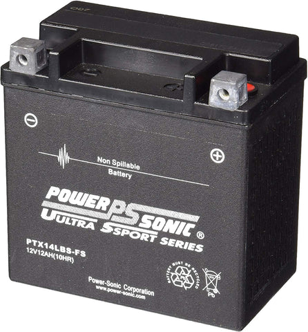 Power-Sonic (PTX14LBS-FS) Sealed Maintenance Free Powersport Battery