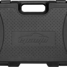 69 Pieces - EPAuto 1/4” & 3/8” Drive Socket Set with Pear Head Ratchet, Chrome (92-824)