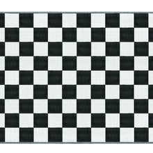 Camco Large Reversible Outdoor Patio Mat - Easy to Clean, Perfect for Picnics, Cookouts, Camping, and The Beach (9' x 12', B/W Checkered Design) (42827), Black & White Checkered