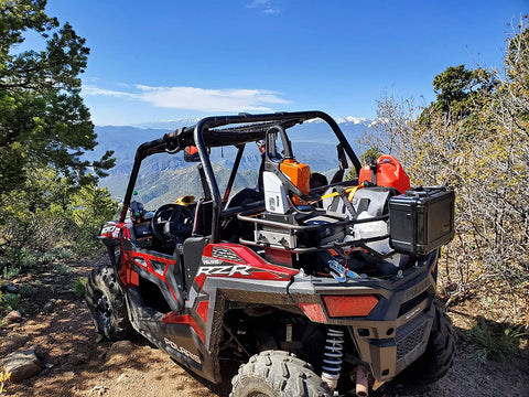 Hornet Outdoors RZR Cargo Rack Fits RZR 900, 1000 S Rear Cargo Bed Rails Rack Steel Powder Coated Made in USA
