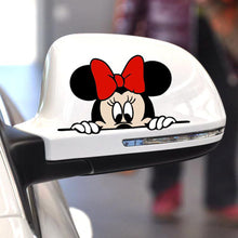 2 x Newest Mickey and Minnie Creative Auto Decal Cartoon Car Sticker Car Rear View Mirror Car Bumper Body Creative Pattern Vinyl